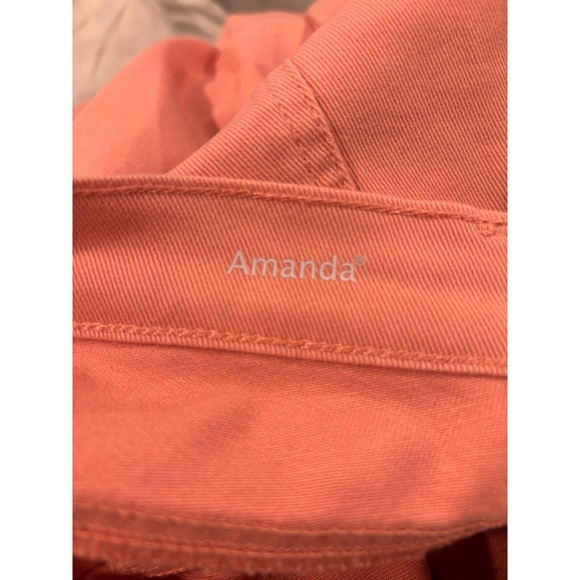 Gloria Vanderbilt Capri Jeans Womens 12P Pink Denim Amanda All-Around Slimming - Picture 10 of 14